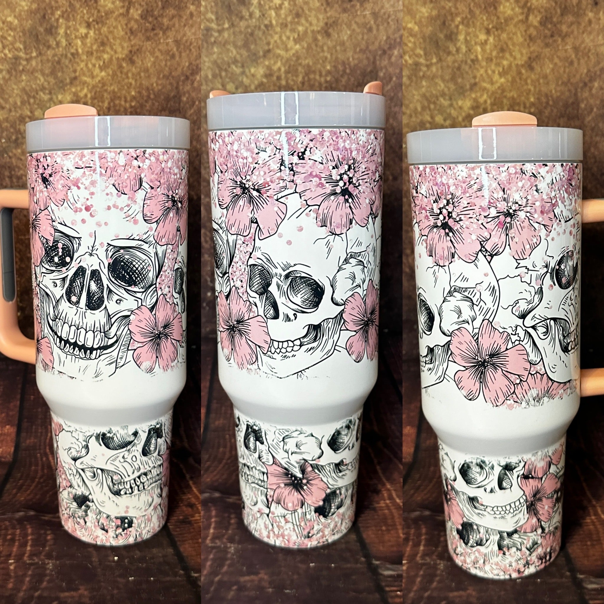 Pink Skull Tumbler