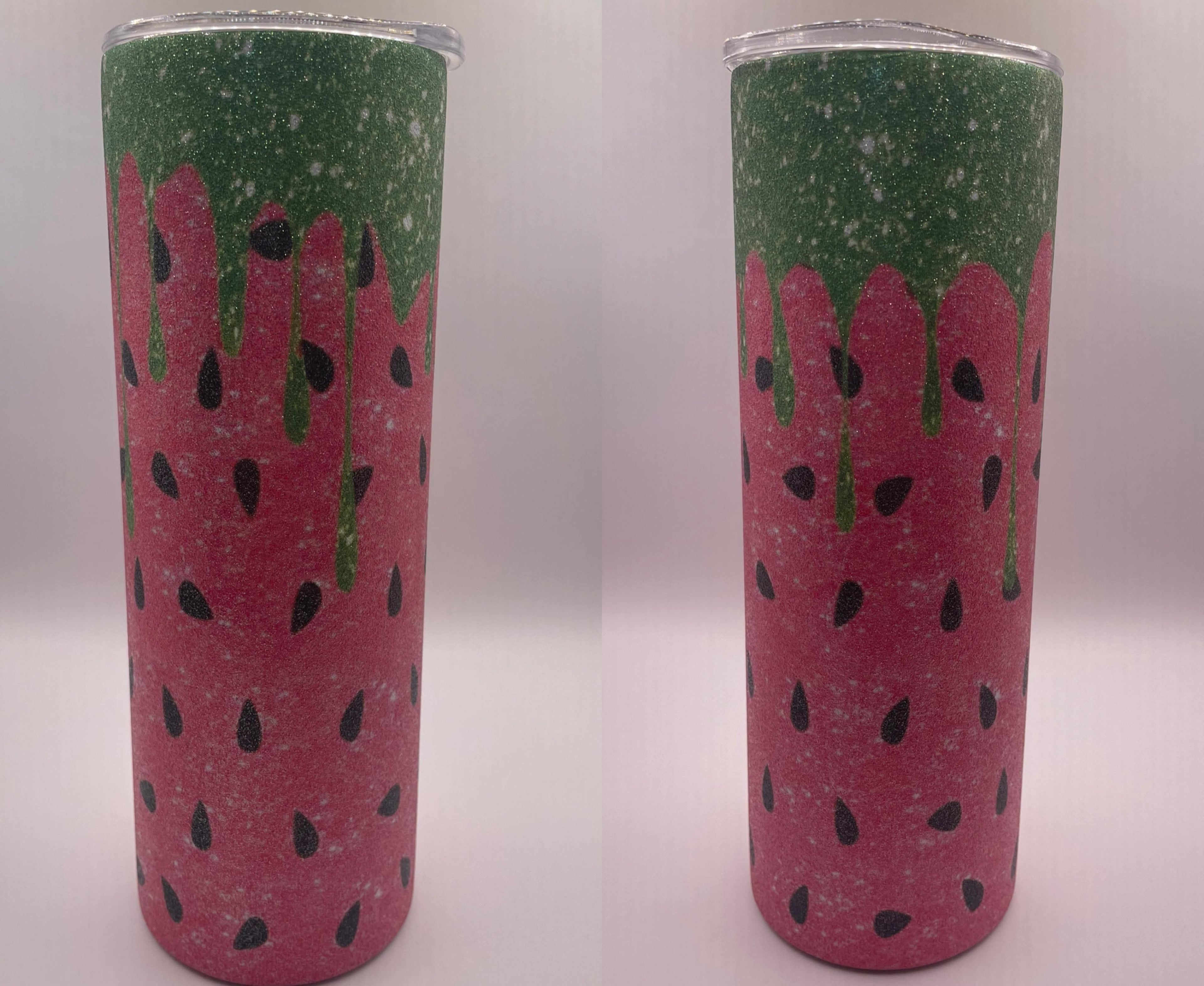 Watermelon Glitter Tumbler