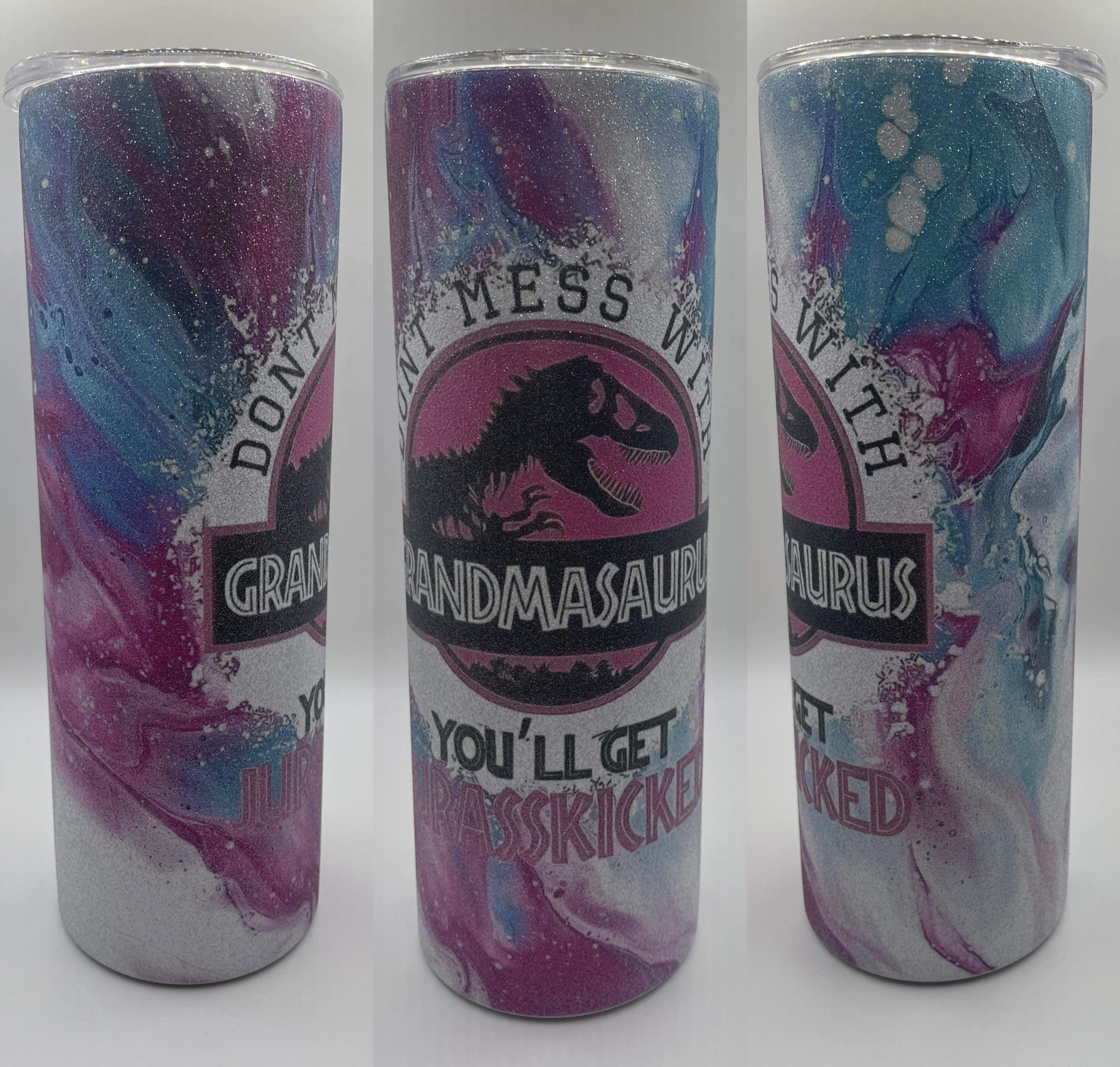 Grandmasuarus Glitter Tumbler